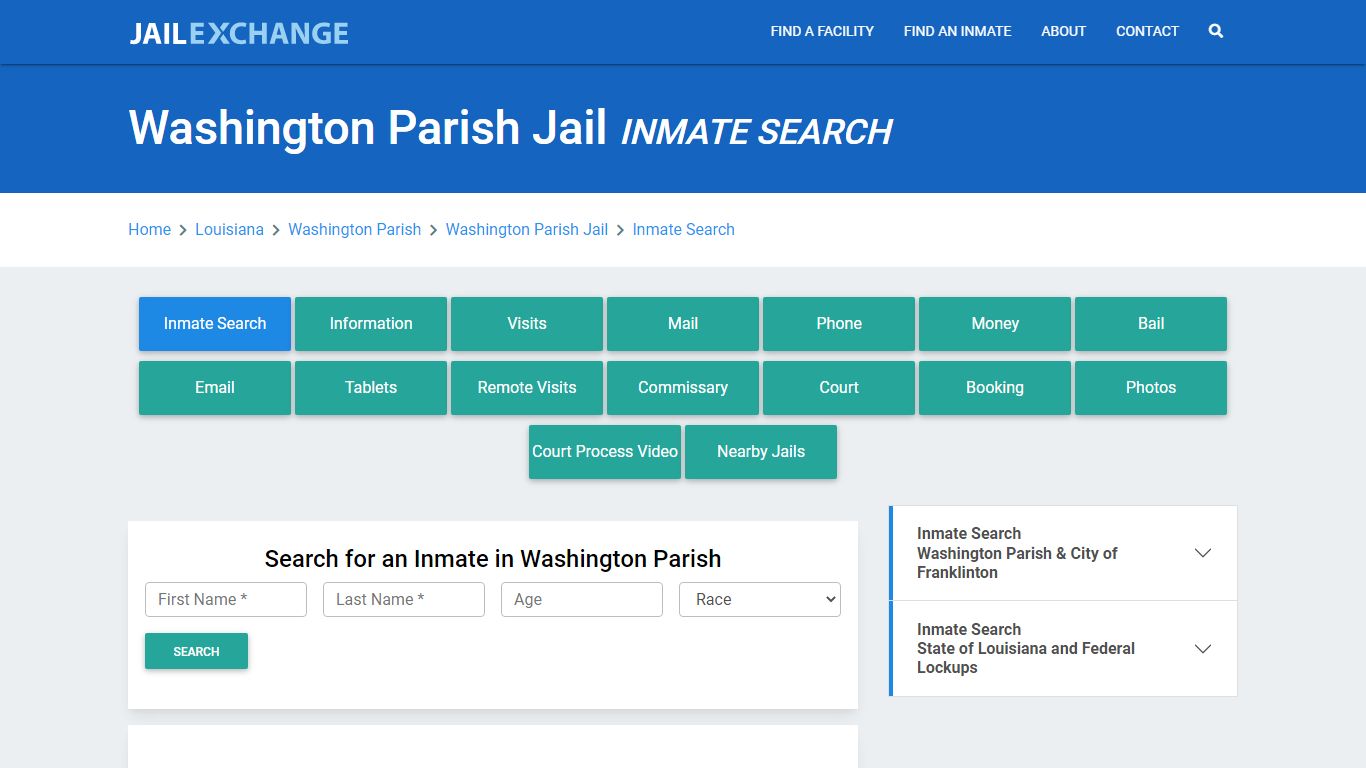 Washington Parish Jail, LA Inmate Search: Roster & Mugshots